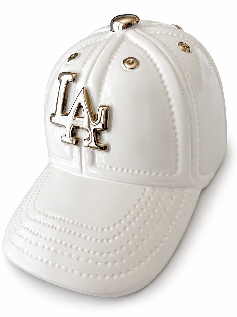 Ceramic Sculpture LA Dodgers Snapback Hat. Home Decor